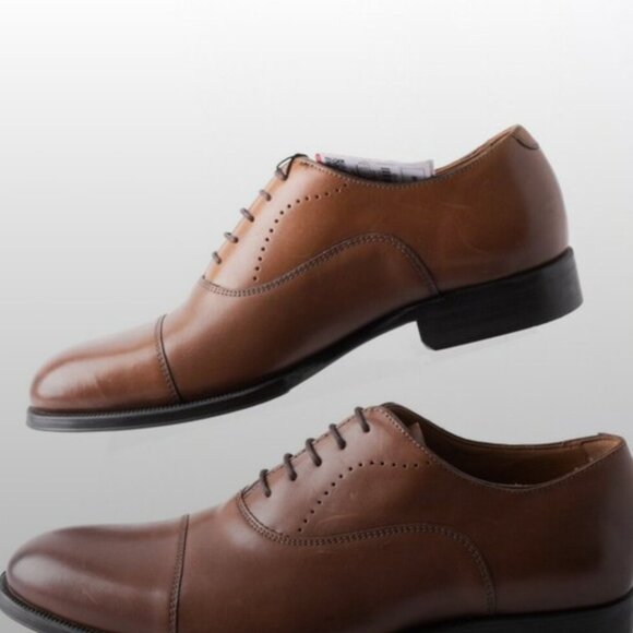 ZARA MAN Brown 100% Leather Oxford Dress Shoe Sz 10 43 $190.90 main image 4